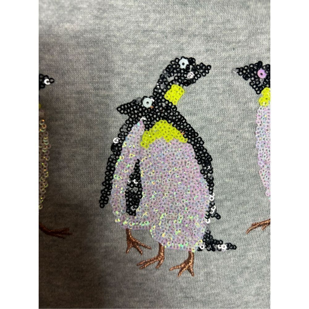 Americaneagle Gray Sequin Penguinsweatshirt - image 4